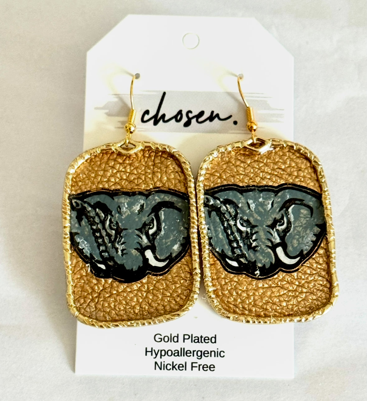 Bama Time Hand Painted Leather Earring Collection