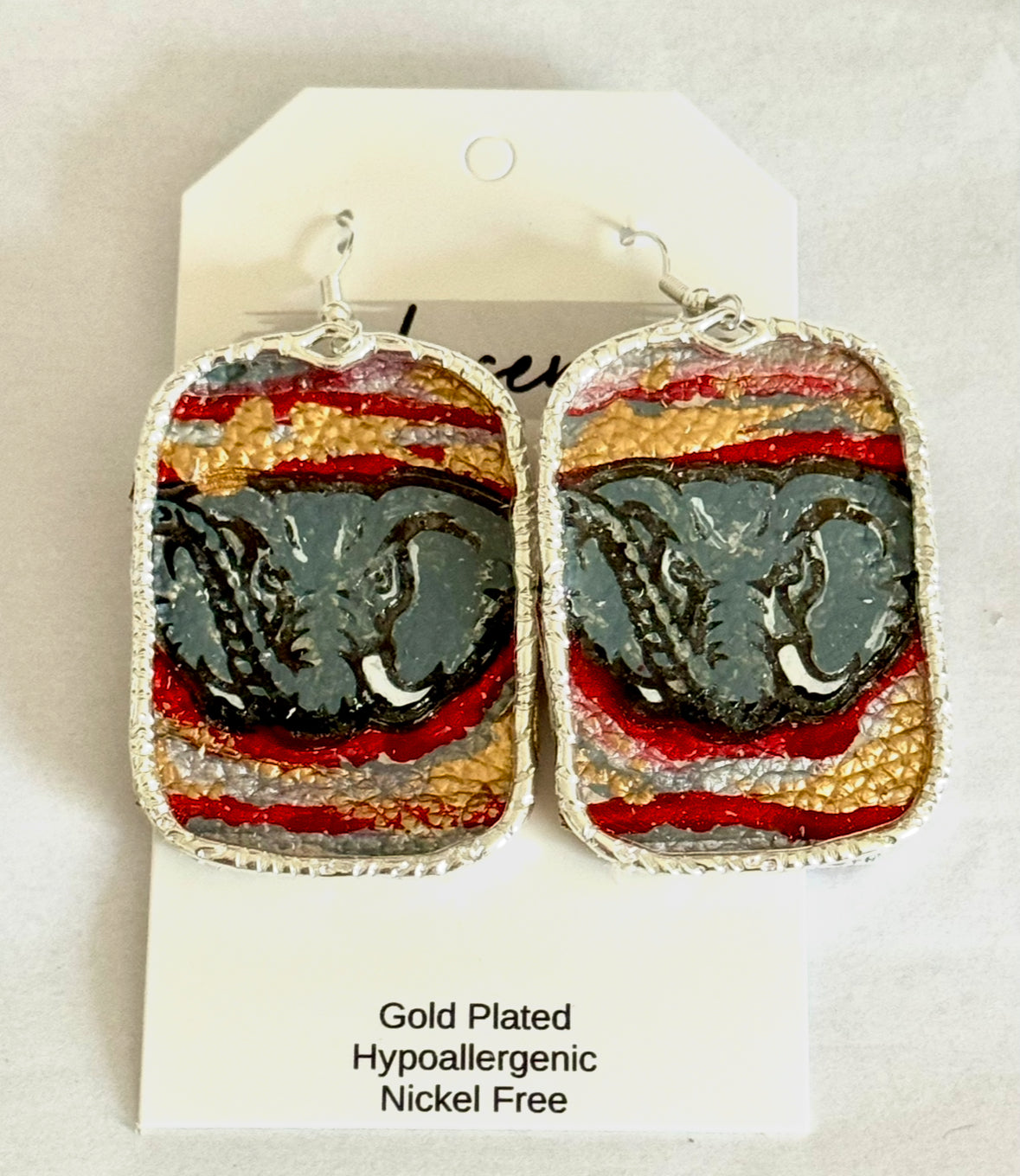 Bama Time Hand Painted Leather Earring Collection