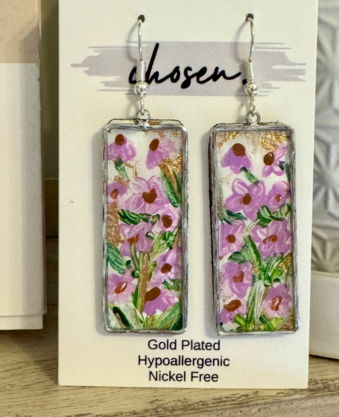 The Patti Hand Painted Leather Earrings