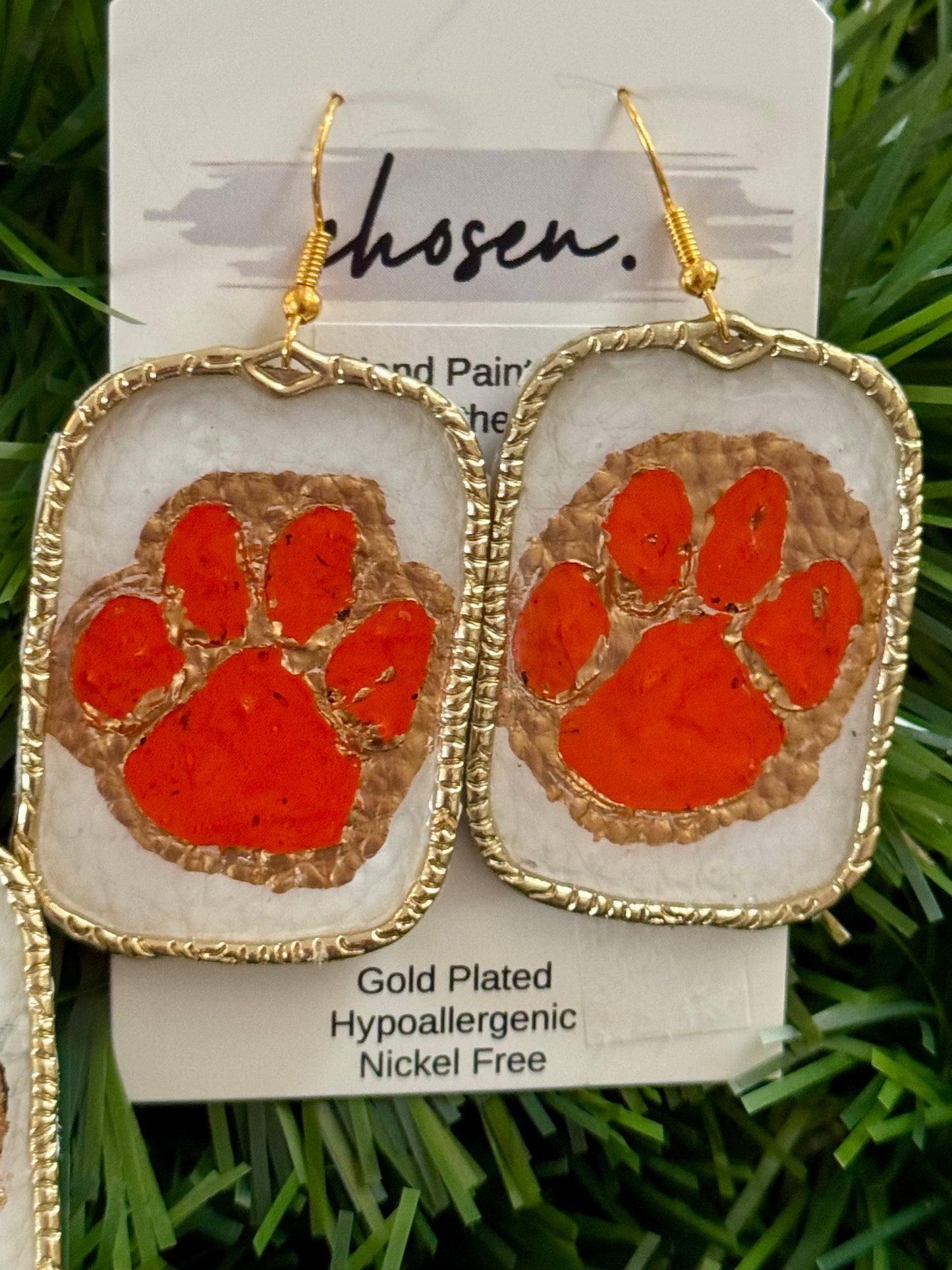 The Paw Pride Collection Hand Painted Leather Earrings