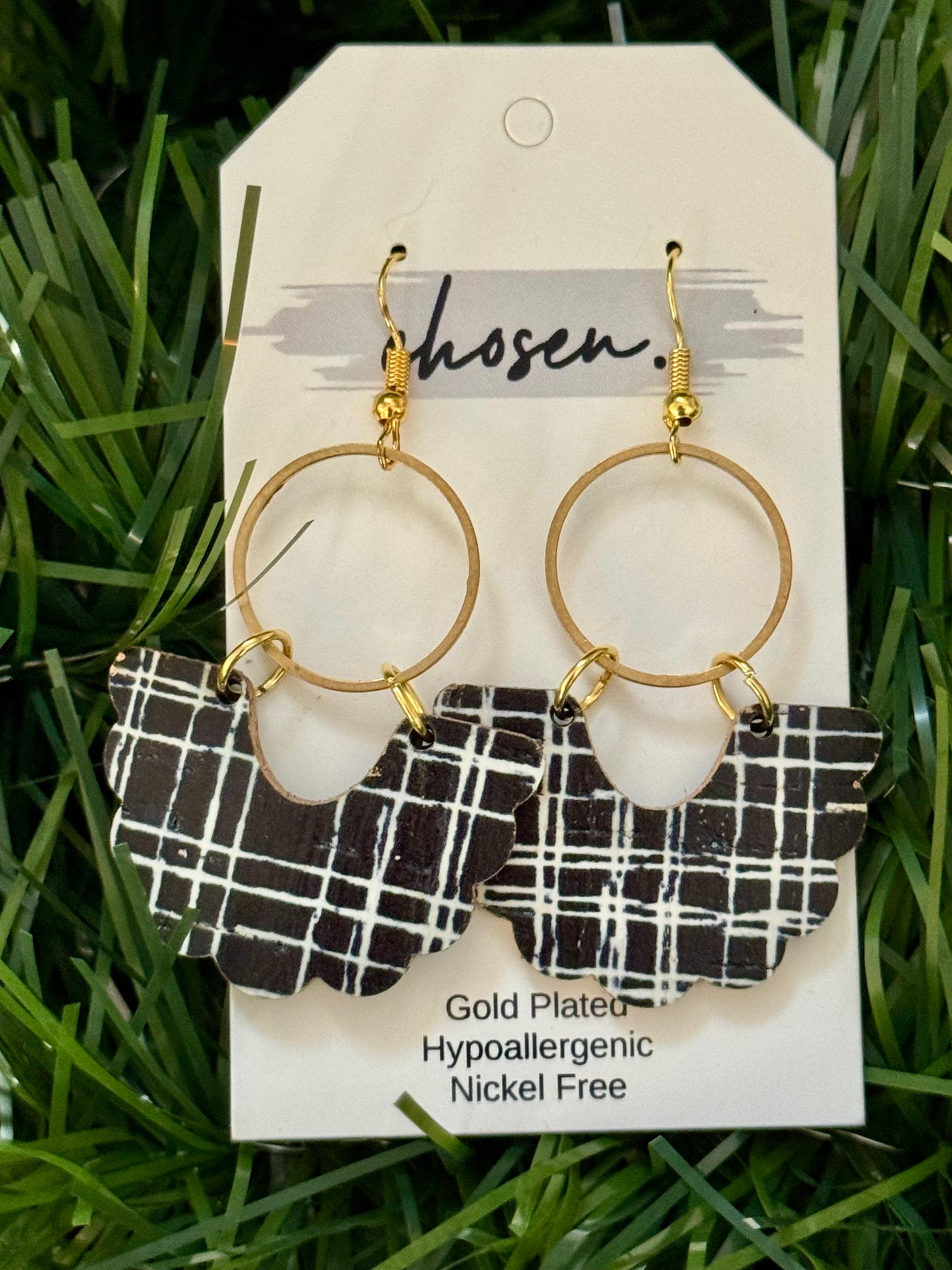 Graffiti Plaid Earrings