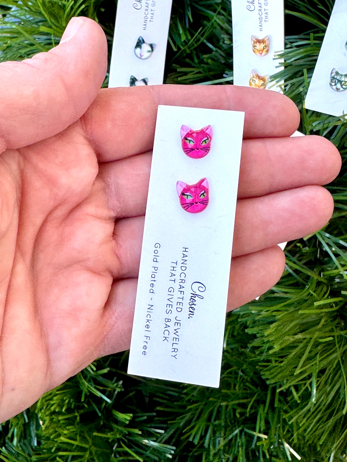 Cat’s Meow Gold Plated Stud Earring Collection