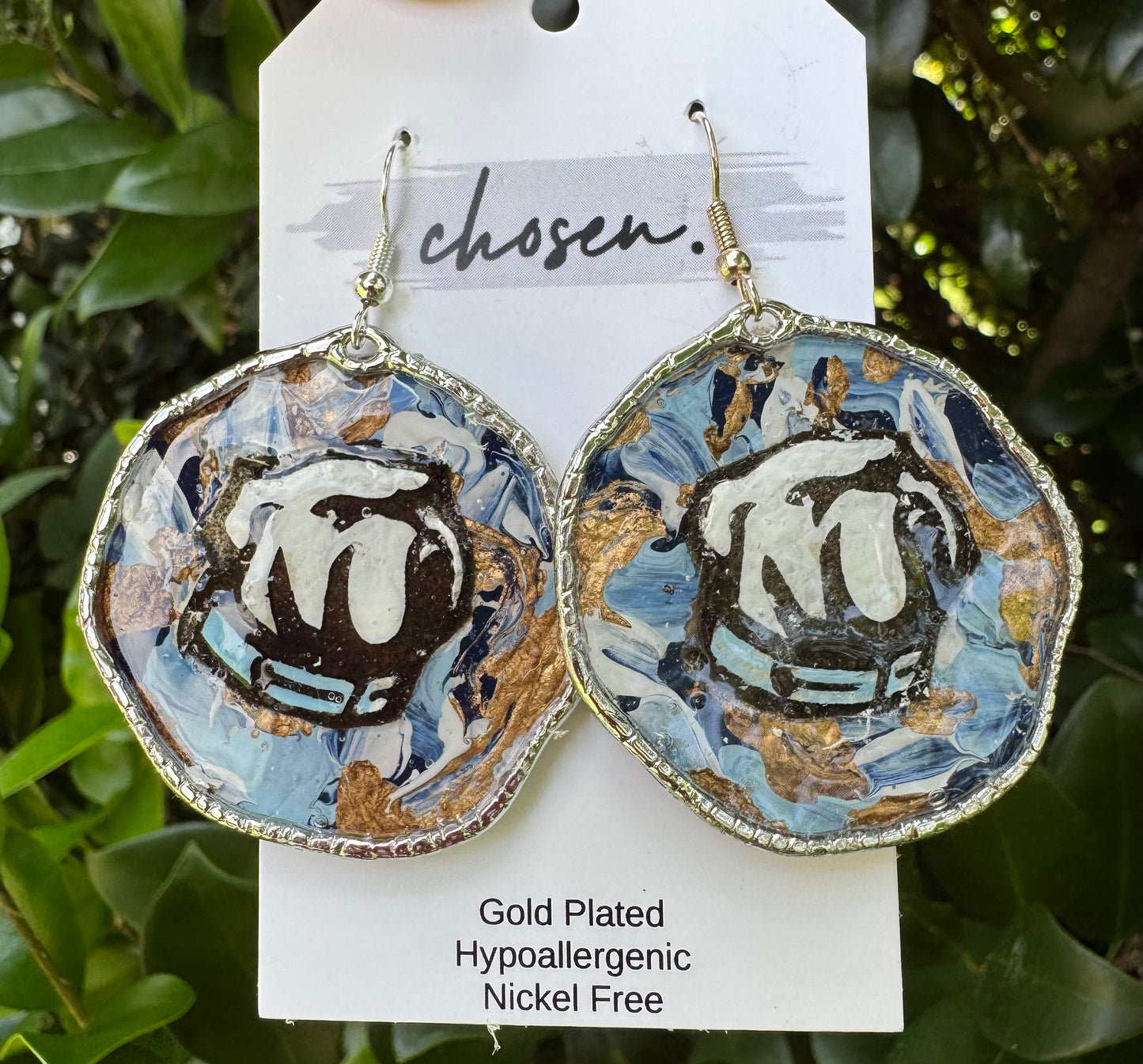 The Citadel Hand Painted Leather Earring Collection