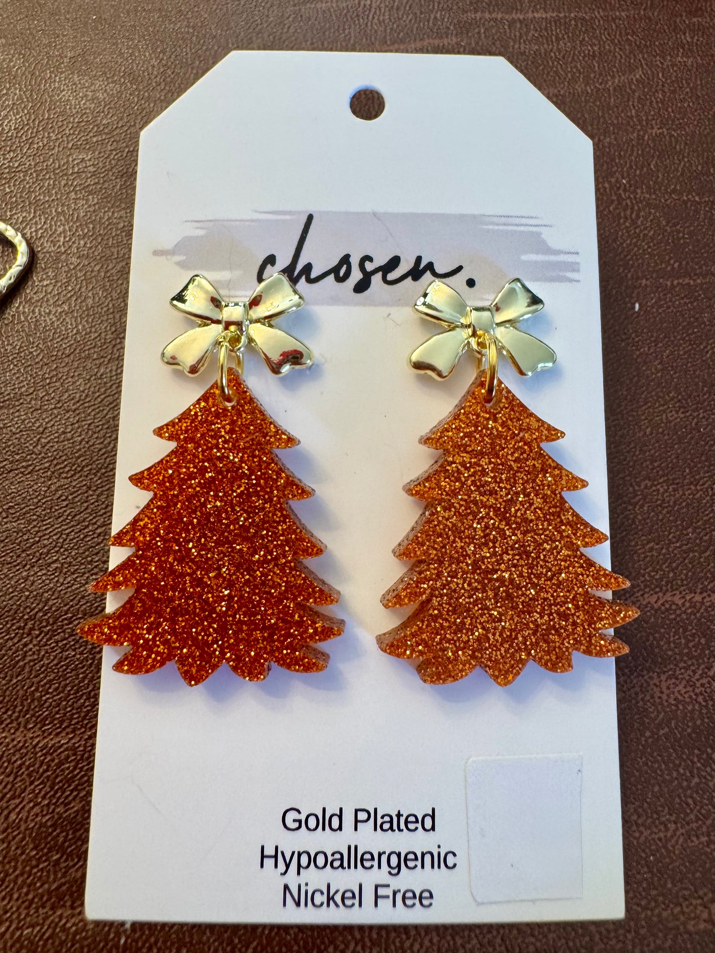 Orange Glitter Acrylic Christmas Tree Collection
