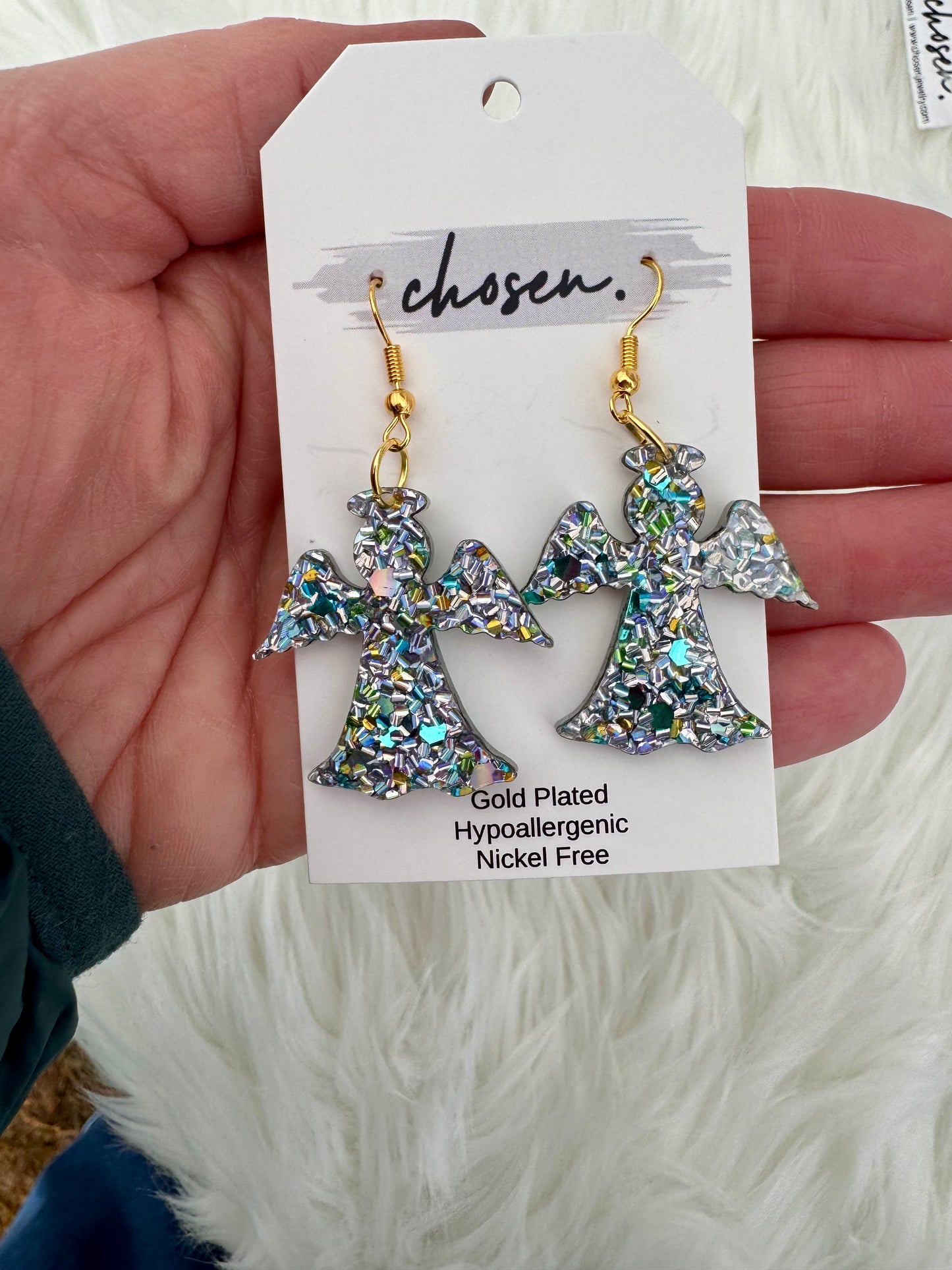 Little Angel Acrylic Earrings