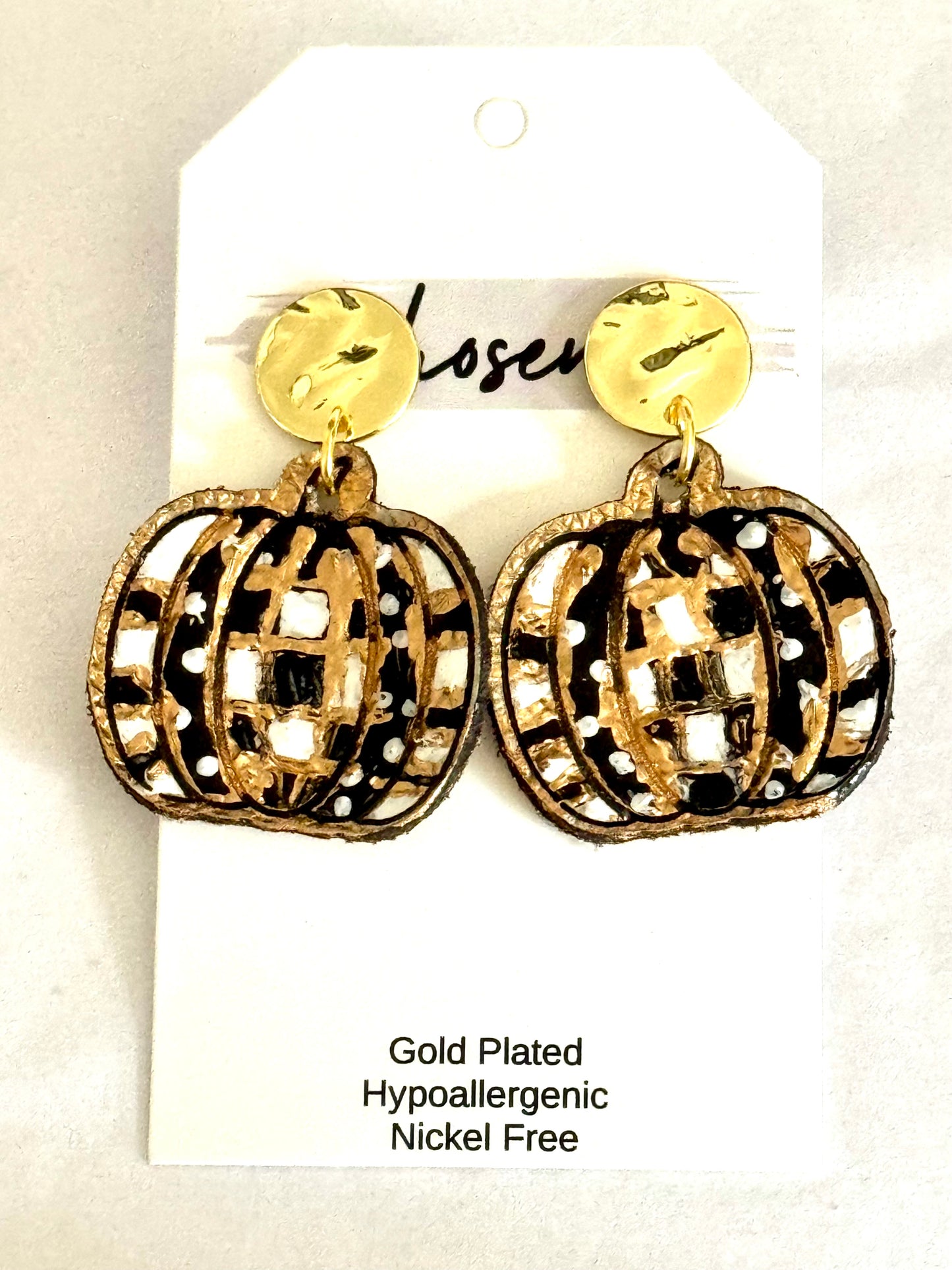 Painted Patch Hand Painted Leather Earring Collection