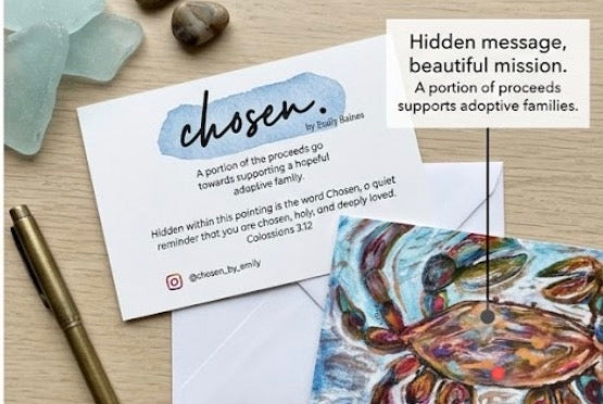 Crazy Crab Blank Greeting Card