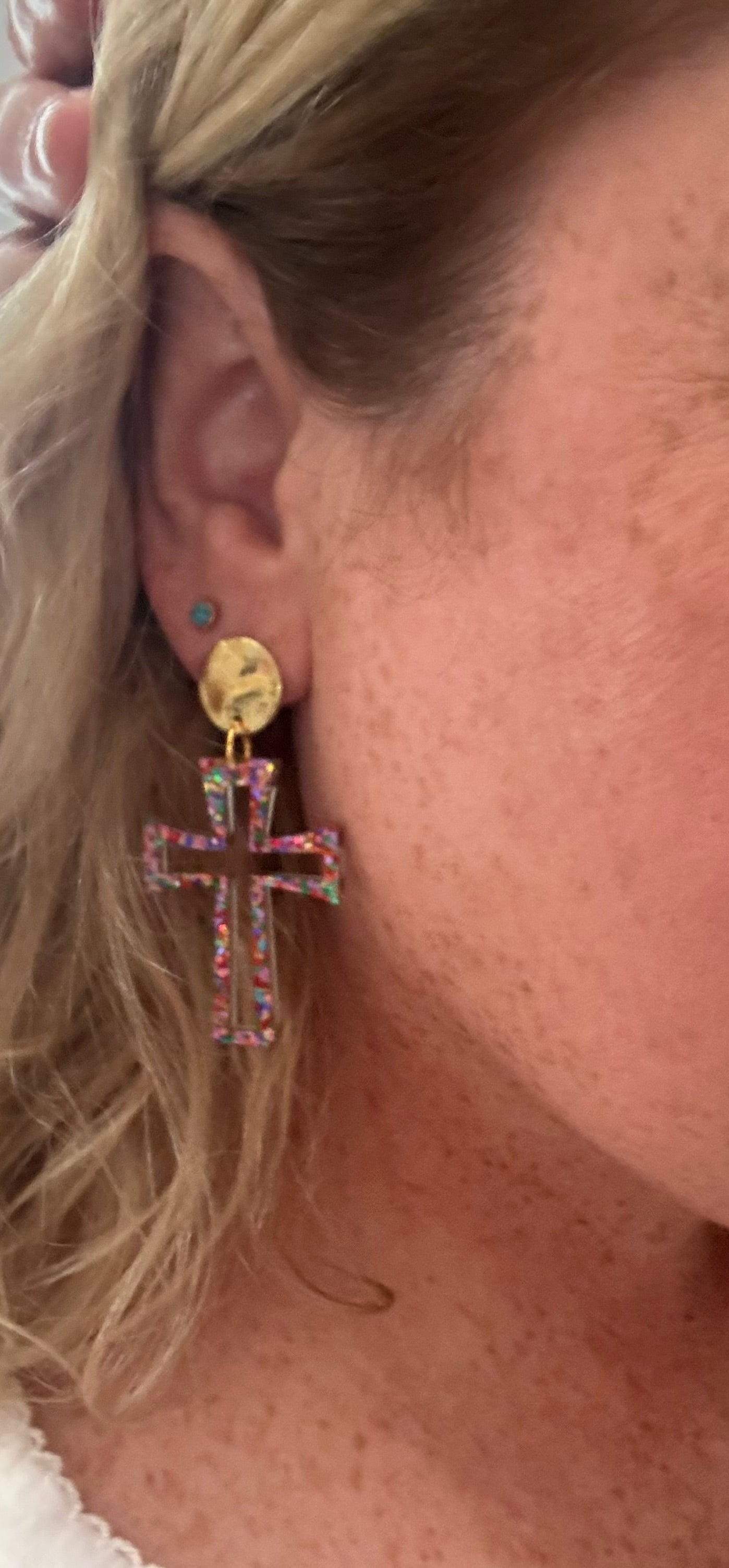 Chosen Acrylic Cross Earring Collection
