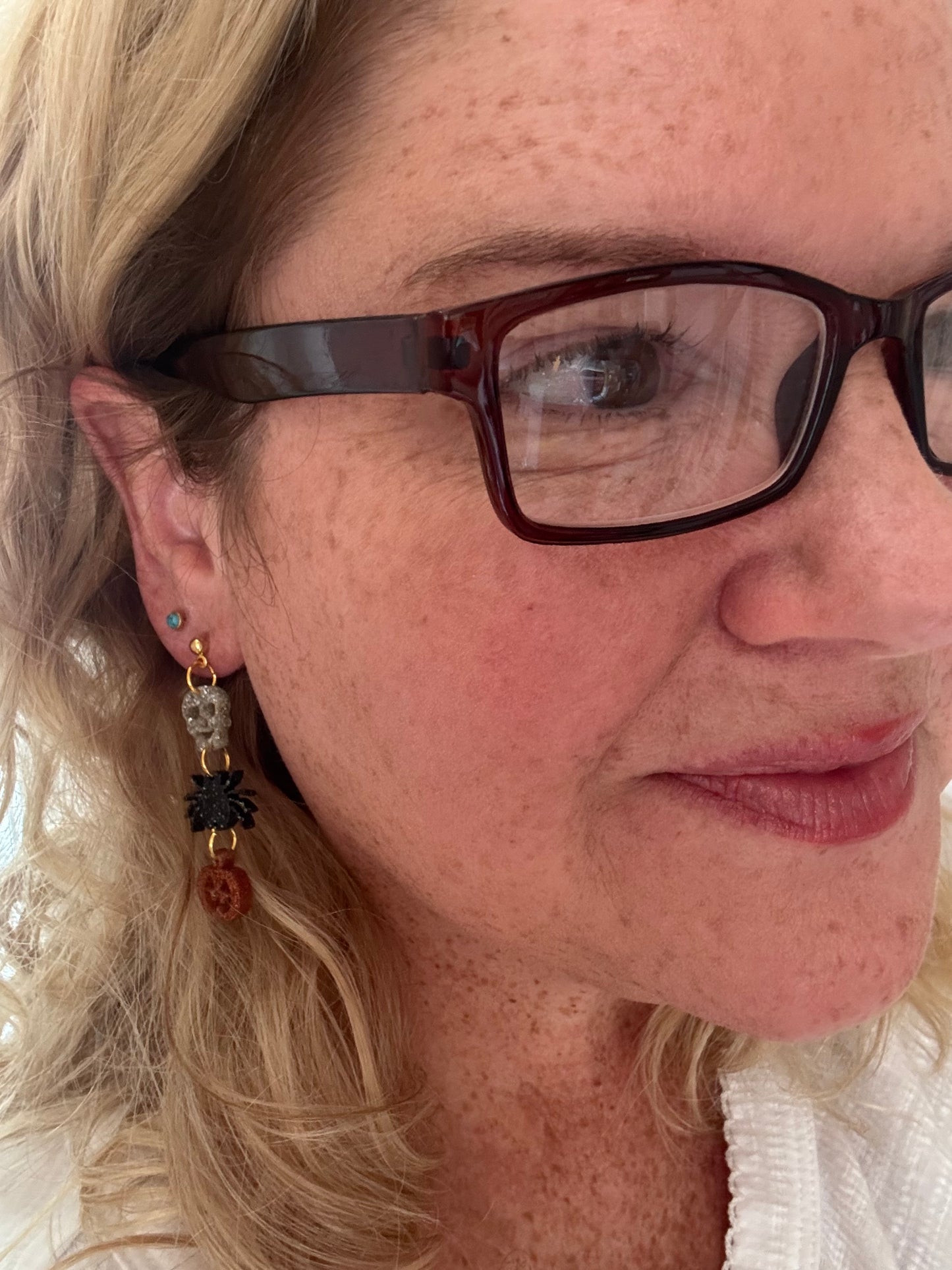 Stack of Scary Acrylic Earrings