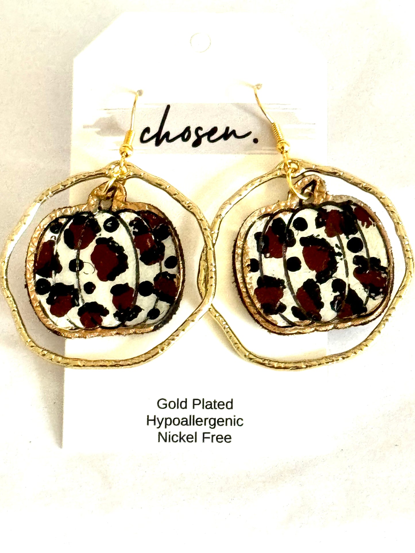 Painted Patch Hand Painted Leather Earring Collection