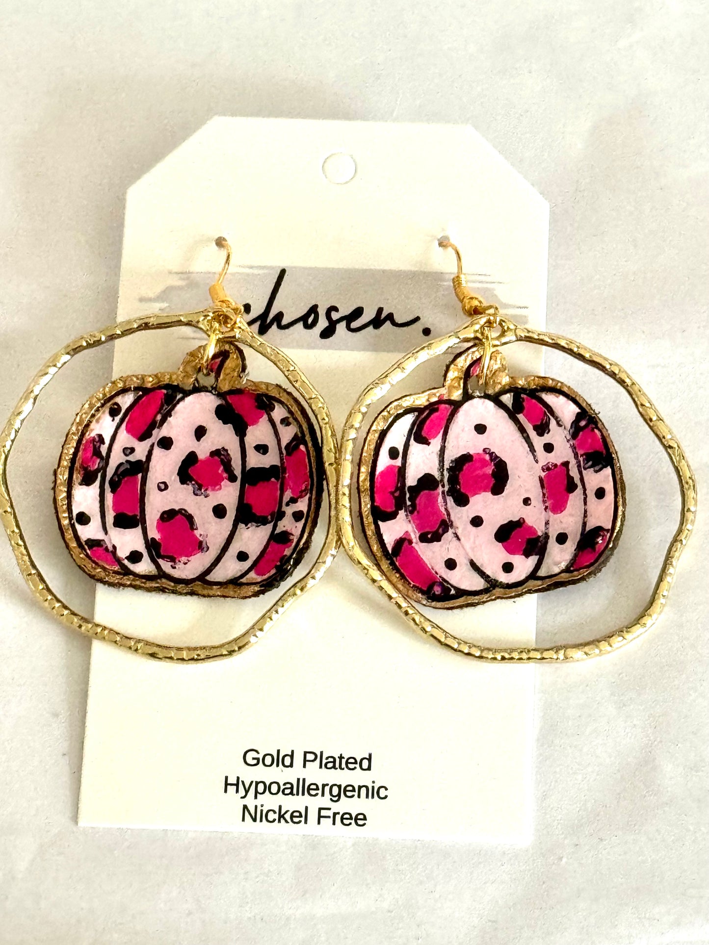 Painted Patch Hand Painted Leather Earring Collection