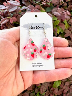 Strawberry Lane Acrylic Earrings