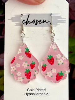 Strawberry Lane Acrylic Earrings