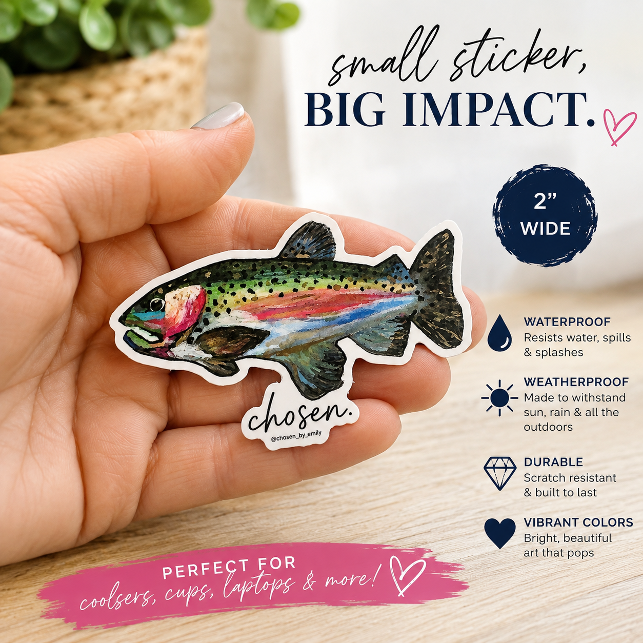 Color Trout Waterproof Sticker