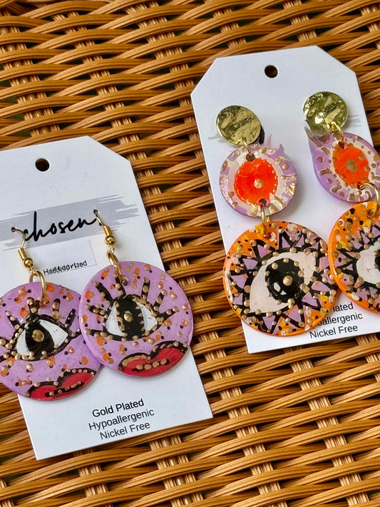 Spooky Eye Hand Painted Earring Collection