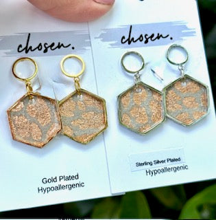 The Sophia Cheetah Leather Earring Collection