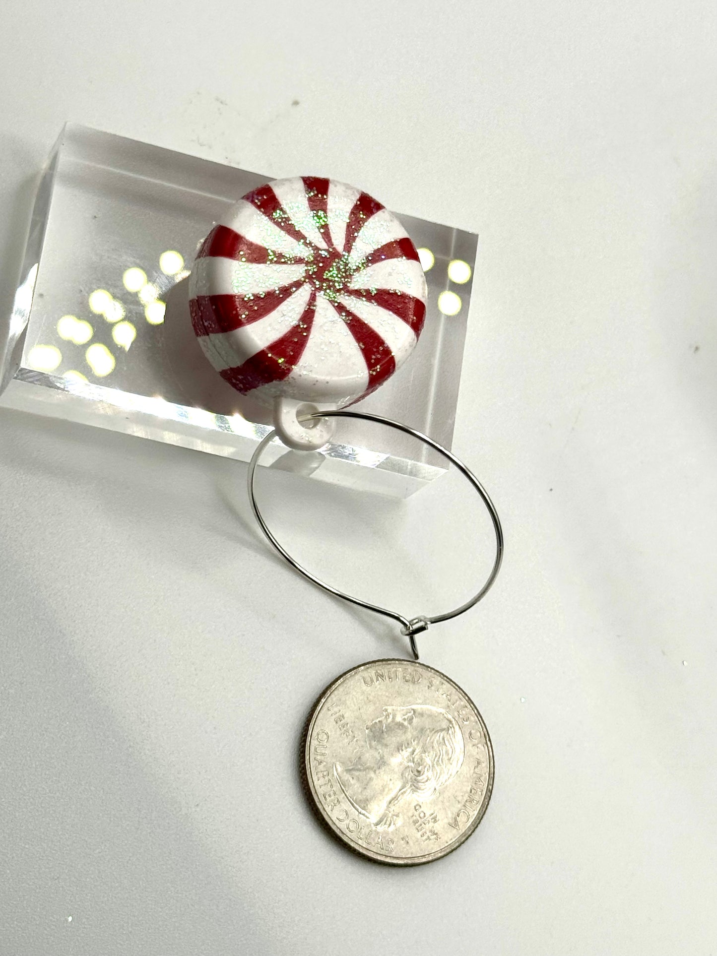 Peppermint Kisses Gold or Sterling Silver Plated Hoop Earring Collection