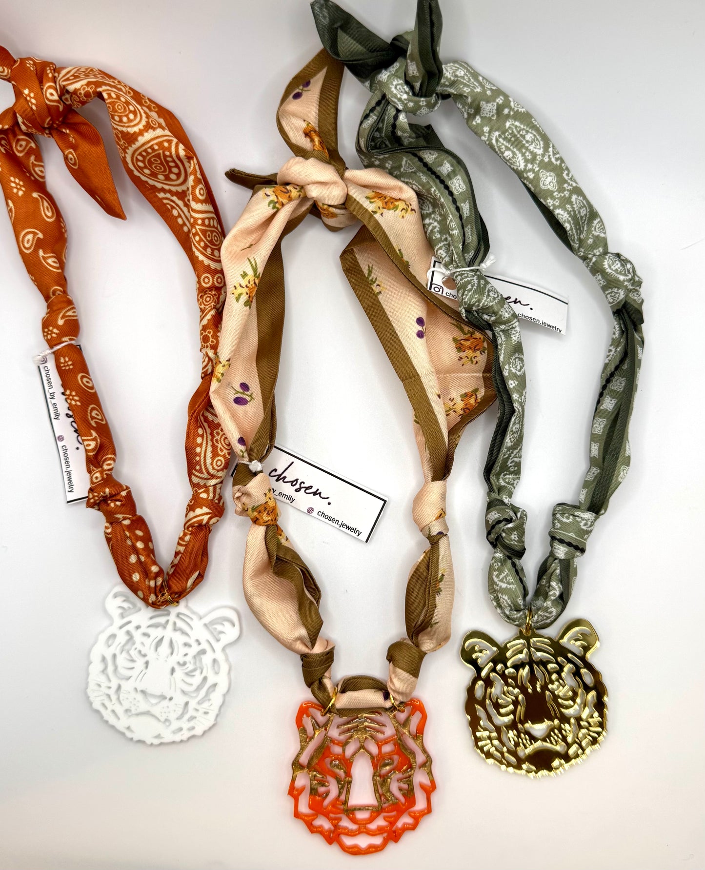 The Acrylic Tiger Scarf Collection