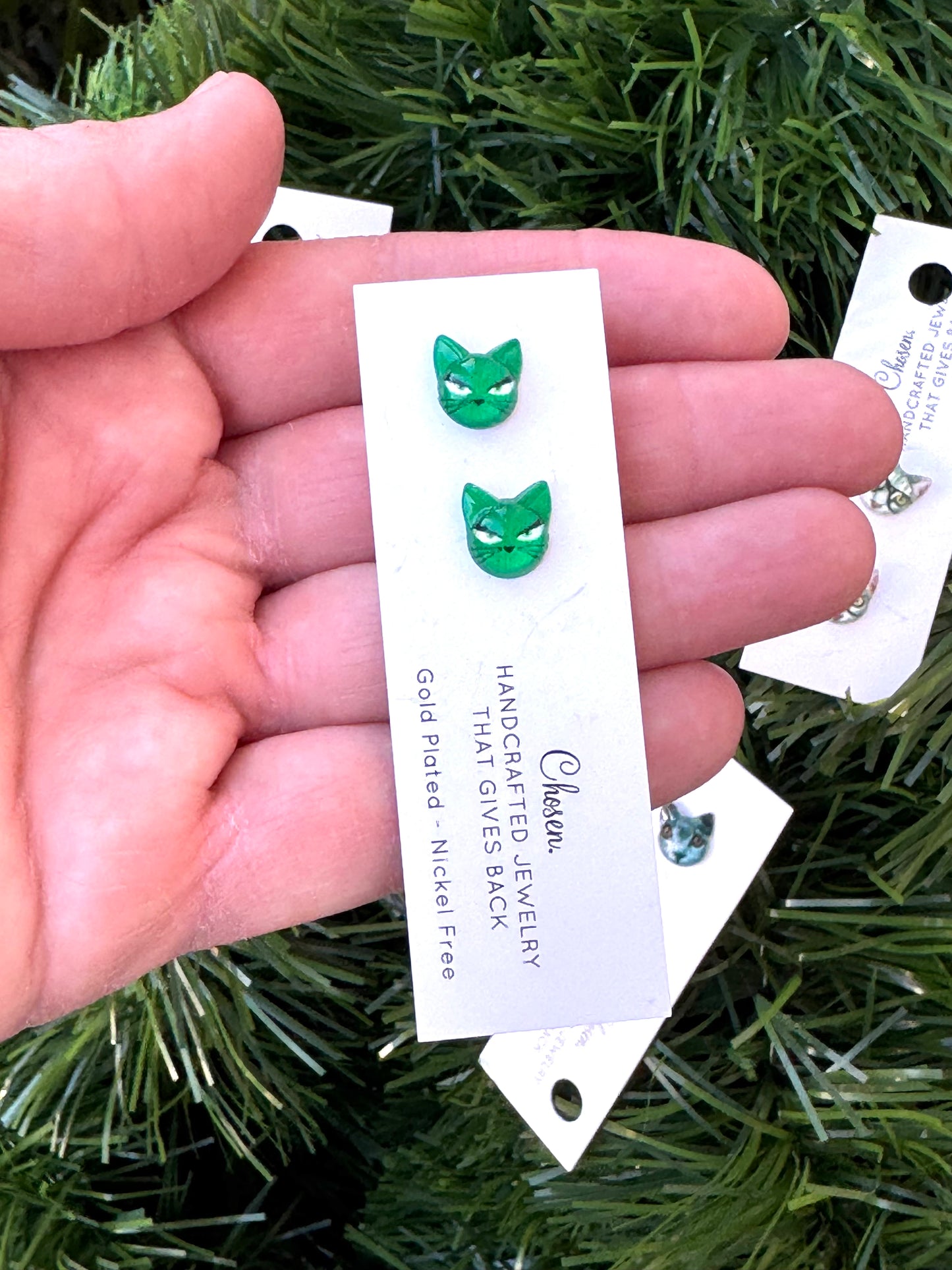 Cat’s Meow Gold Plated Stud Earring Collection