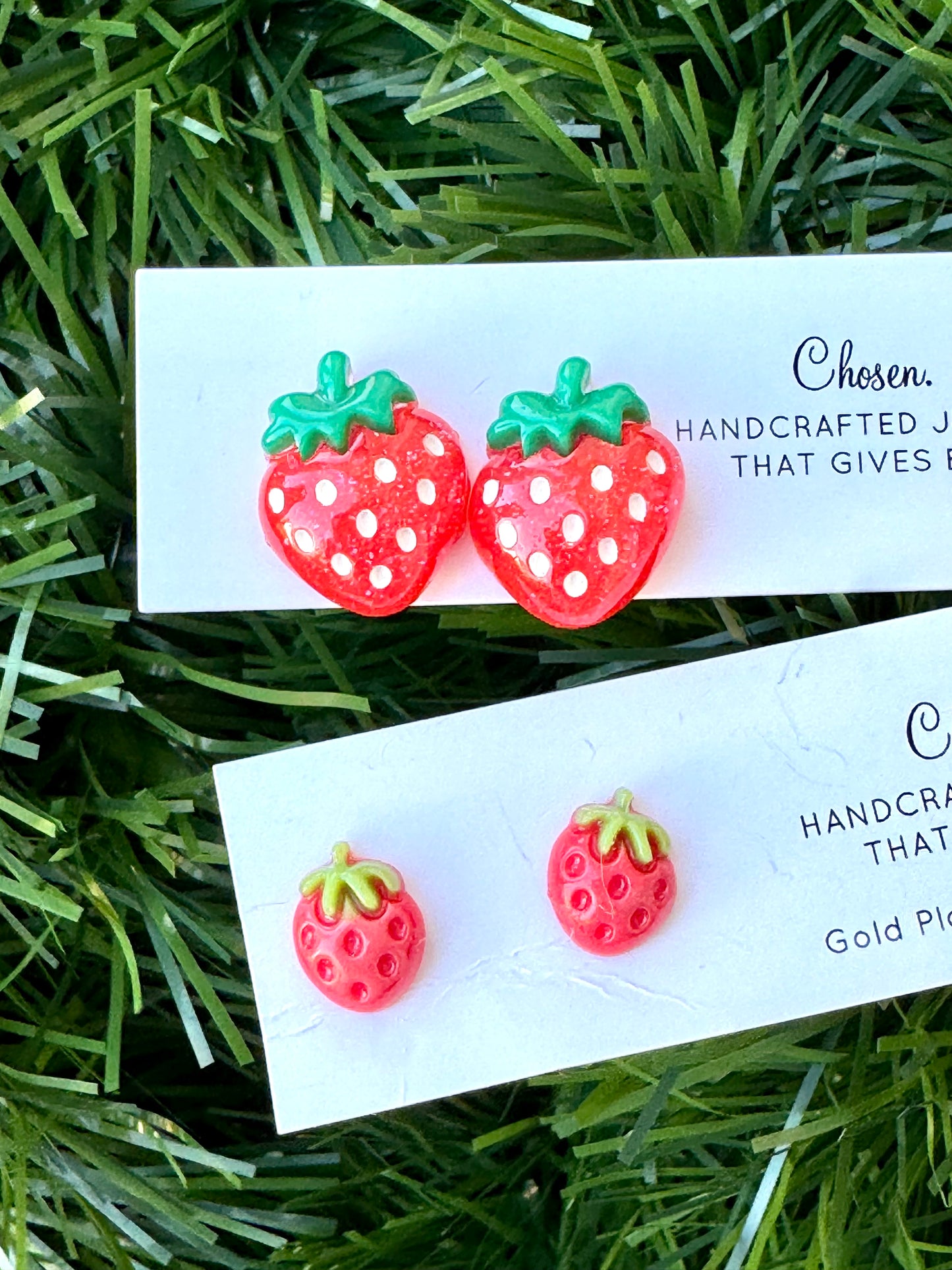 Strawberry Gold Plated Stud Collection