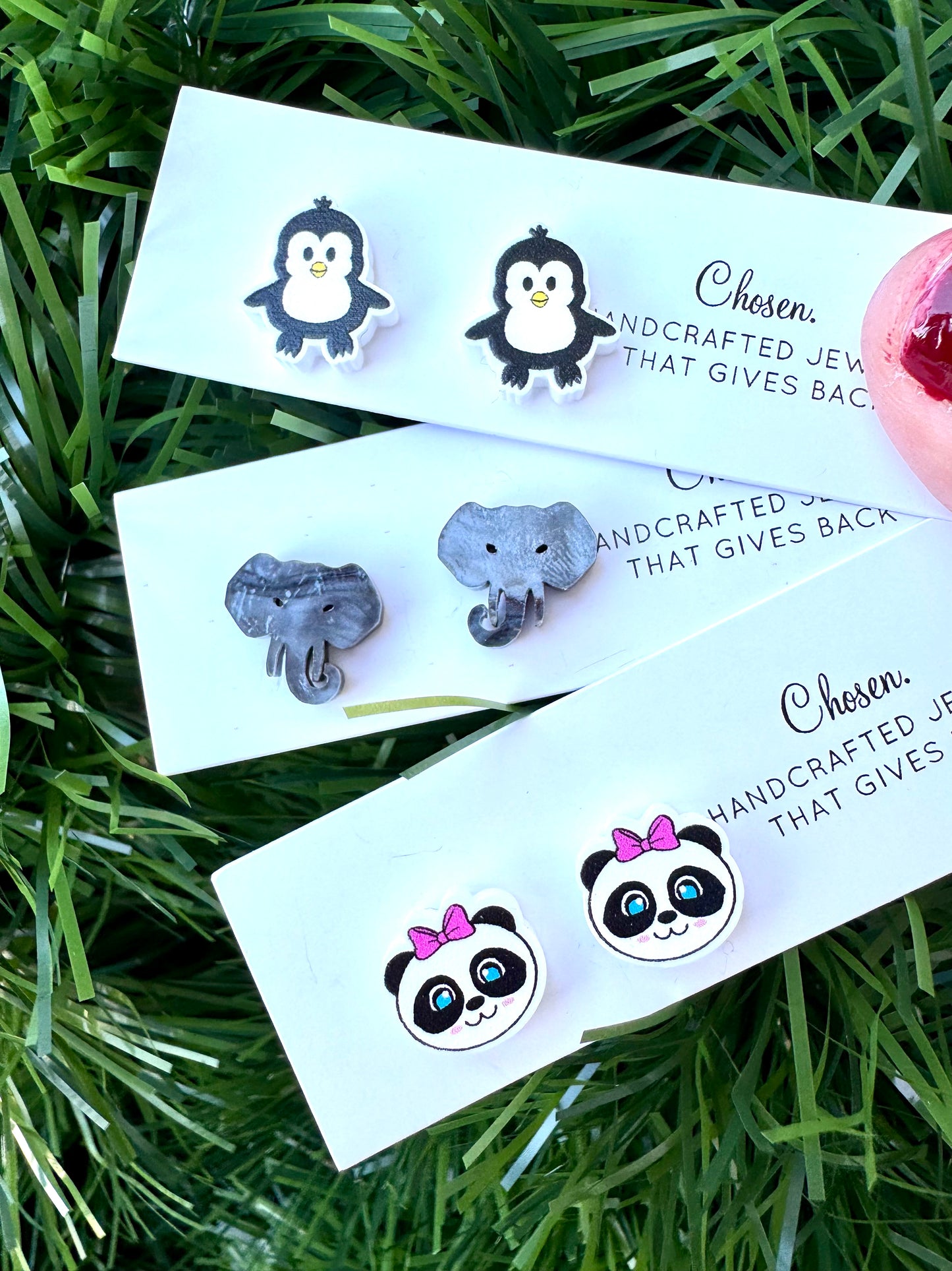 Penguin and Friends Gold Plated Stud Collection