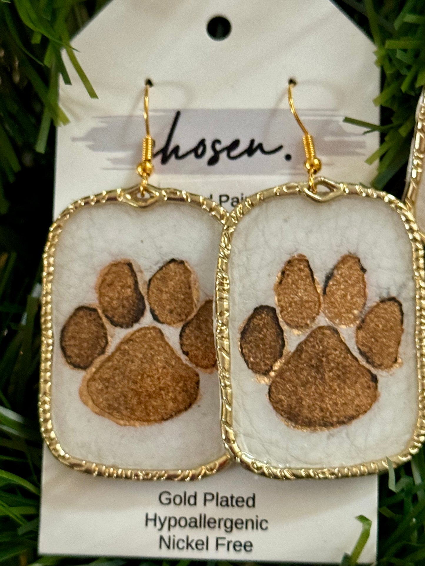 The Paw Pride Collection Hand Painted Leather Earrings