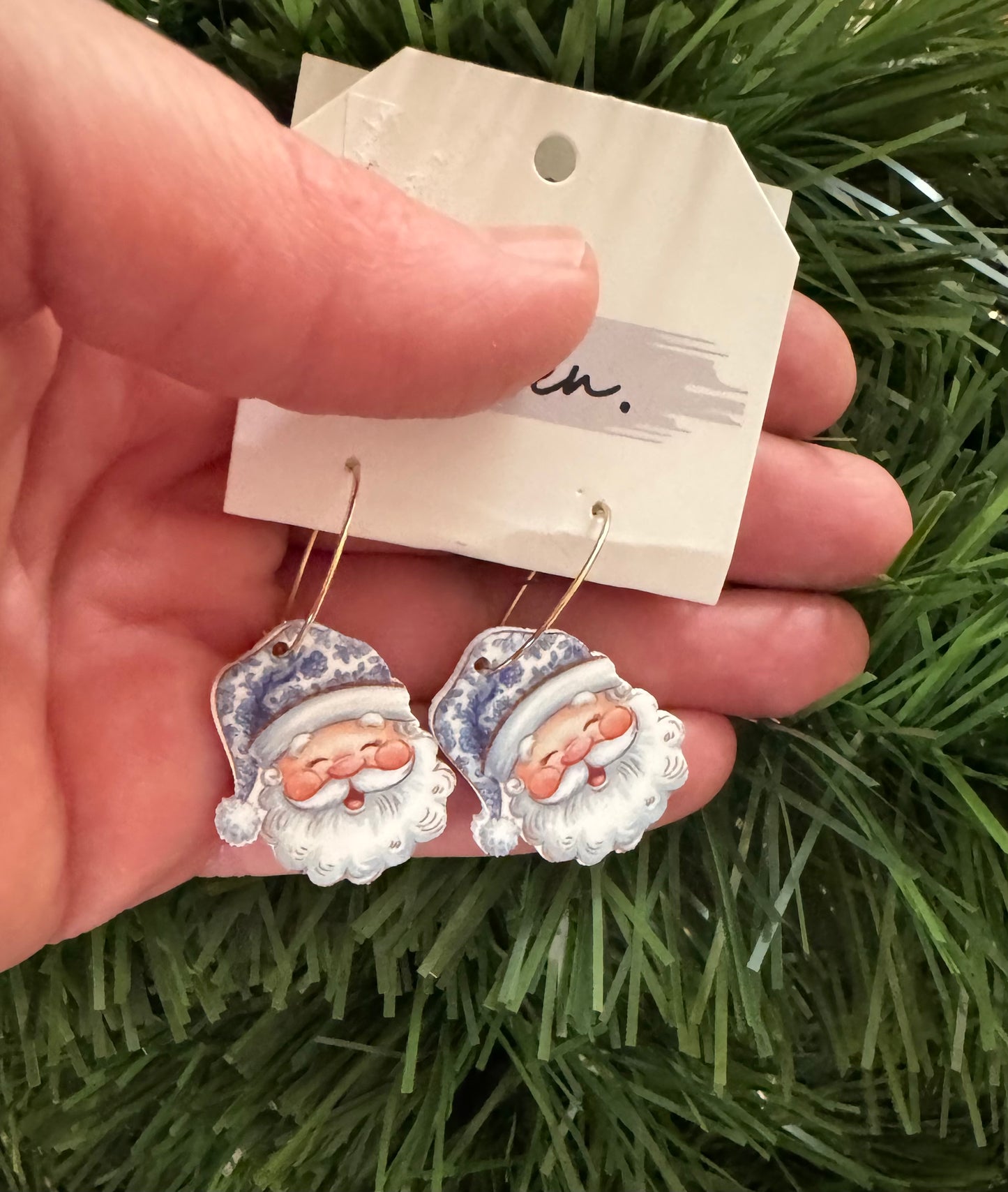 Blue Jolly Gold Plated Hoop Earrings