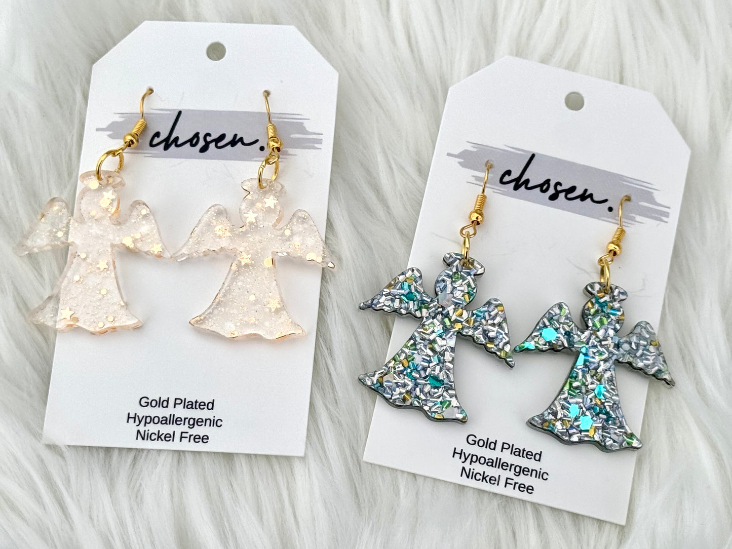 Little Angel Acrylic Earrings