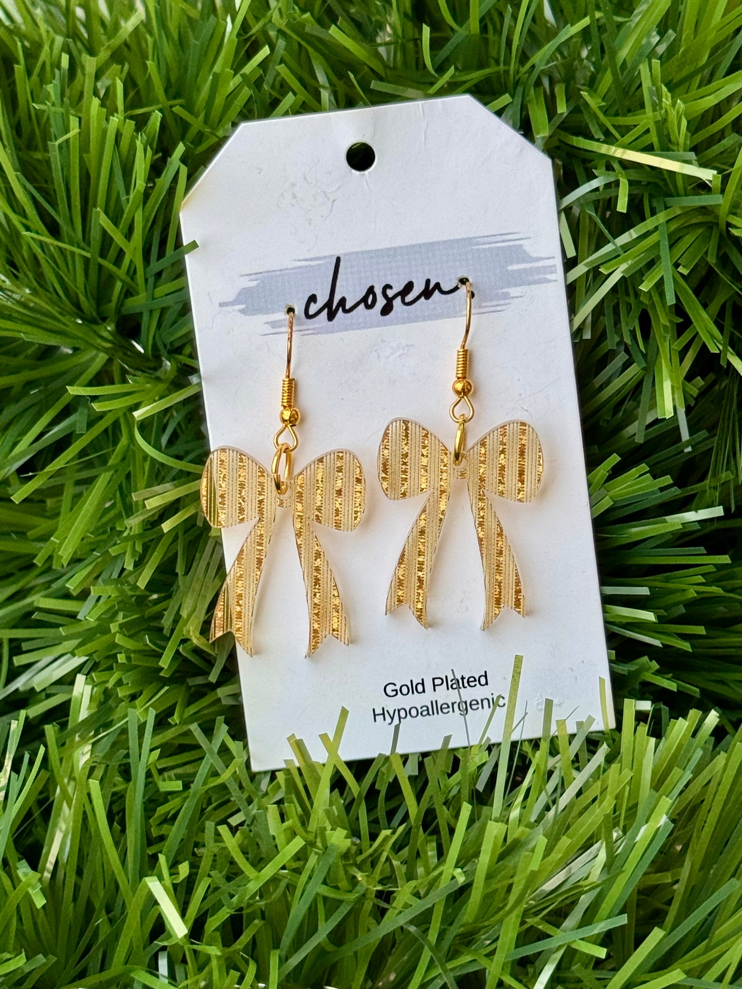 Golden Girls Bow Earrings