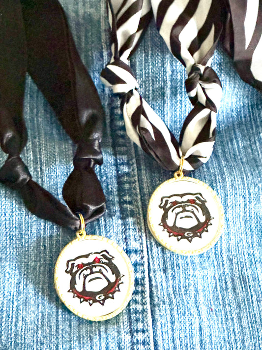 Georgia Hand Painted Pendant Scarf Necklace Collection