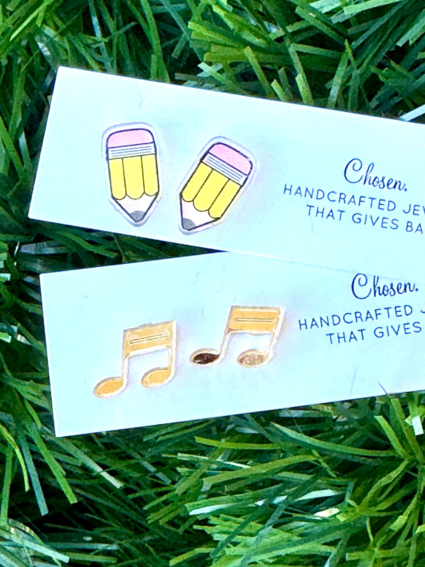 Music School Gold Plated Stud Collection