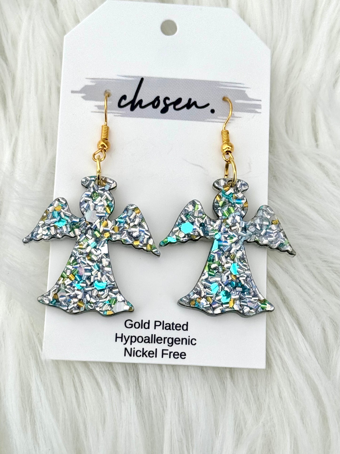 Little Angel Acrylic Earrings