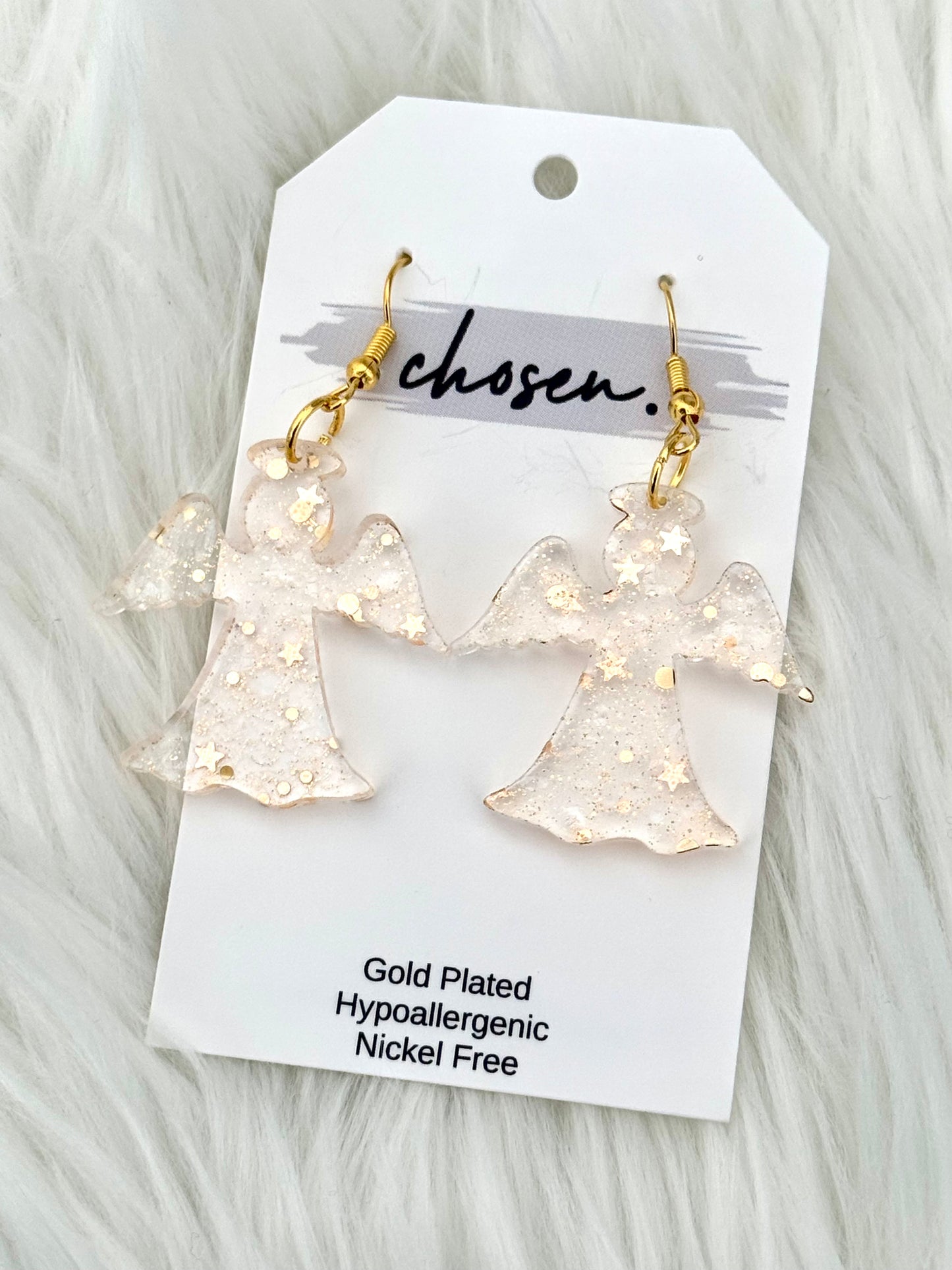 Little Angel Acrylic Earrings