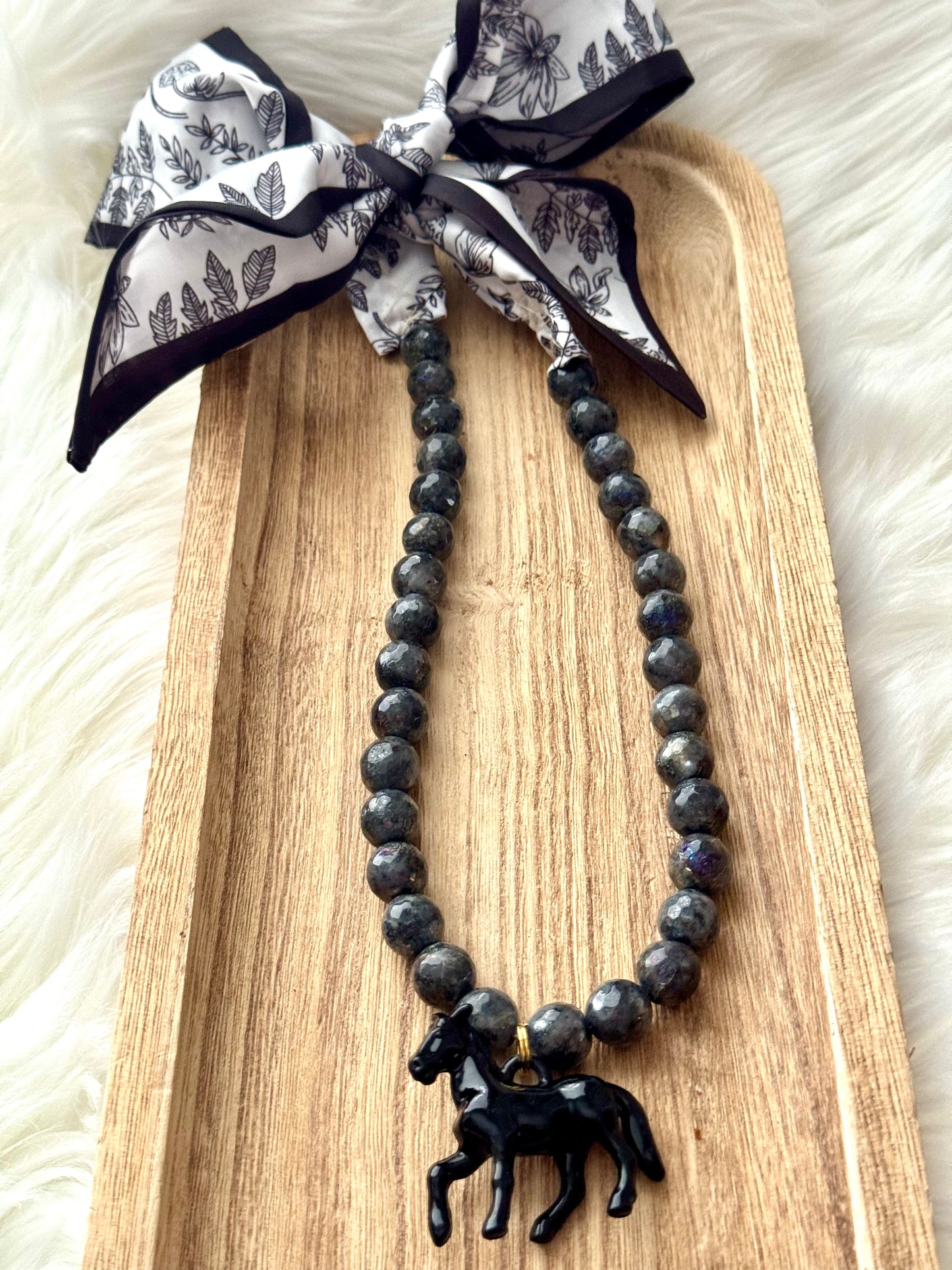 Wild Horses Scarf Necklace