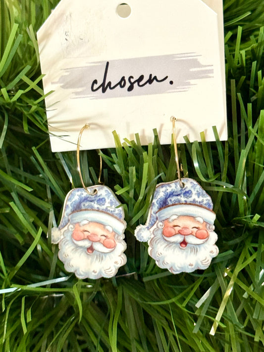 Blue Jolly Gold Plated Hoop Earrings