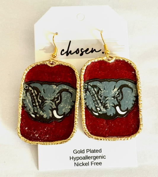 Bama Time Hand Painted Leather Earring Collection