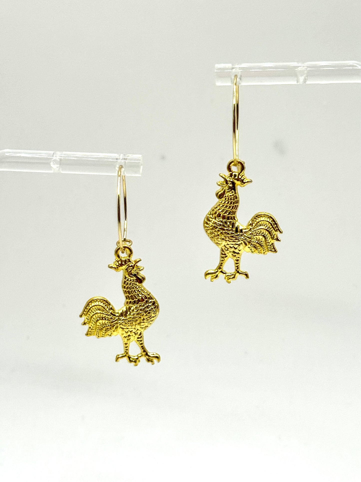 Gamecock Gold/Sterling Silver Plated Hoop Earring Collection