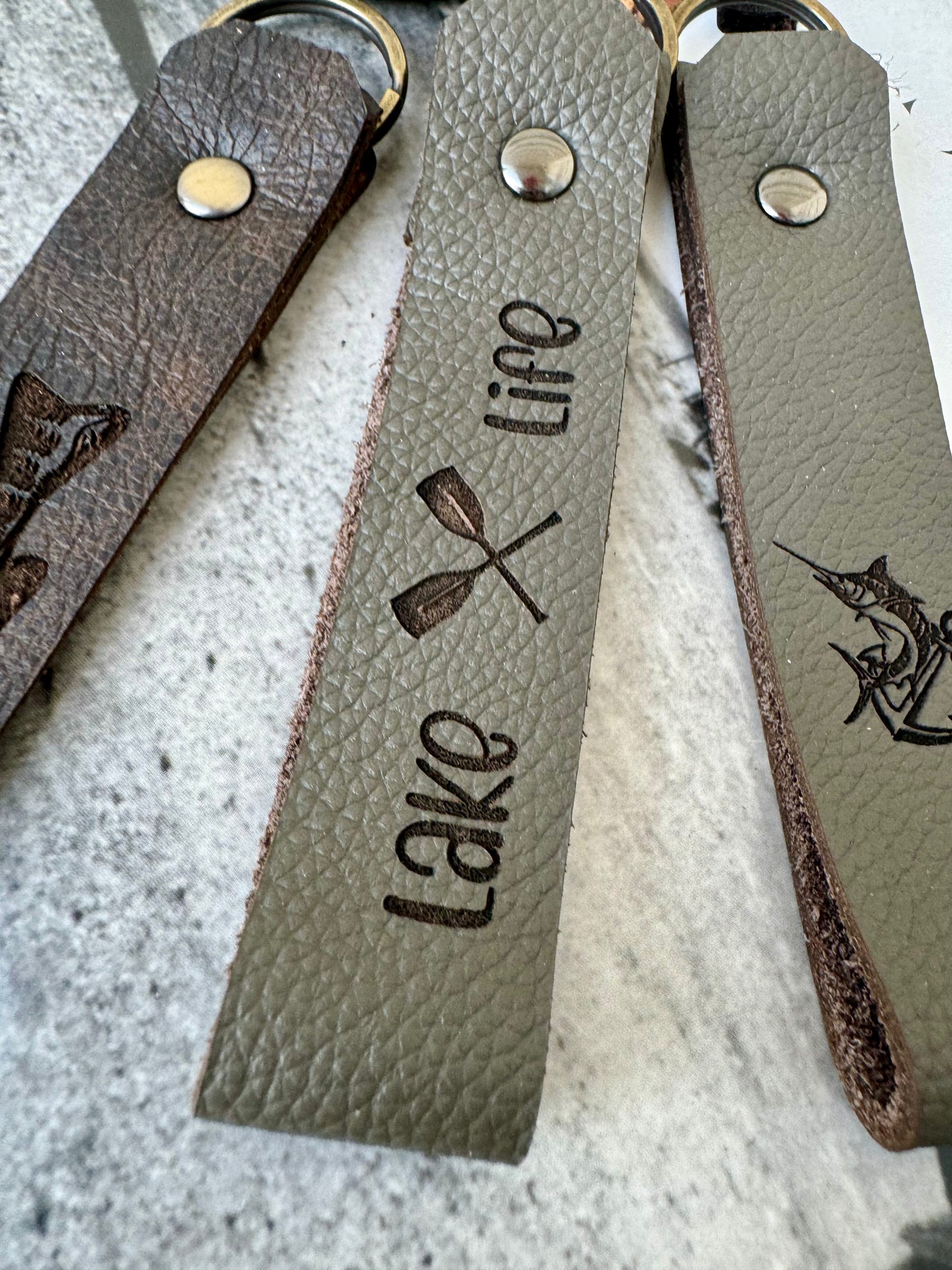 Outdoor Life Leather Keychains