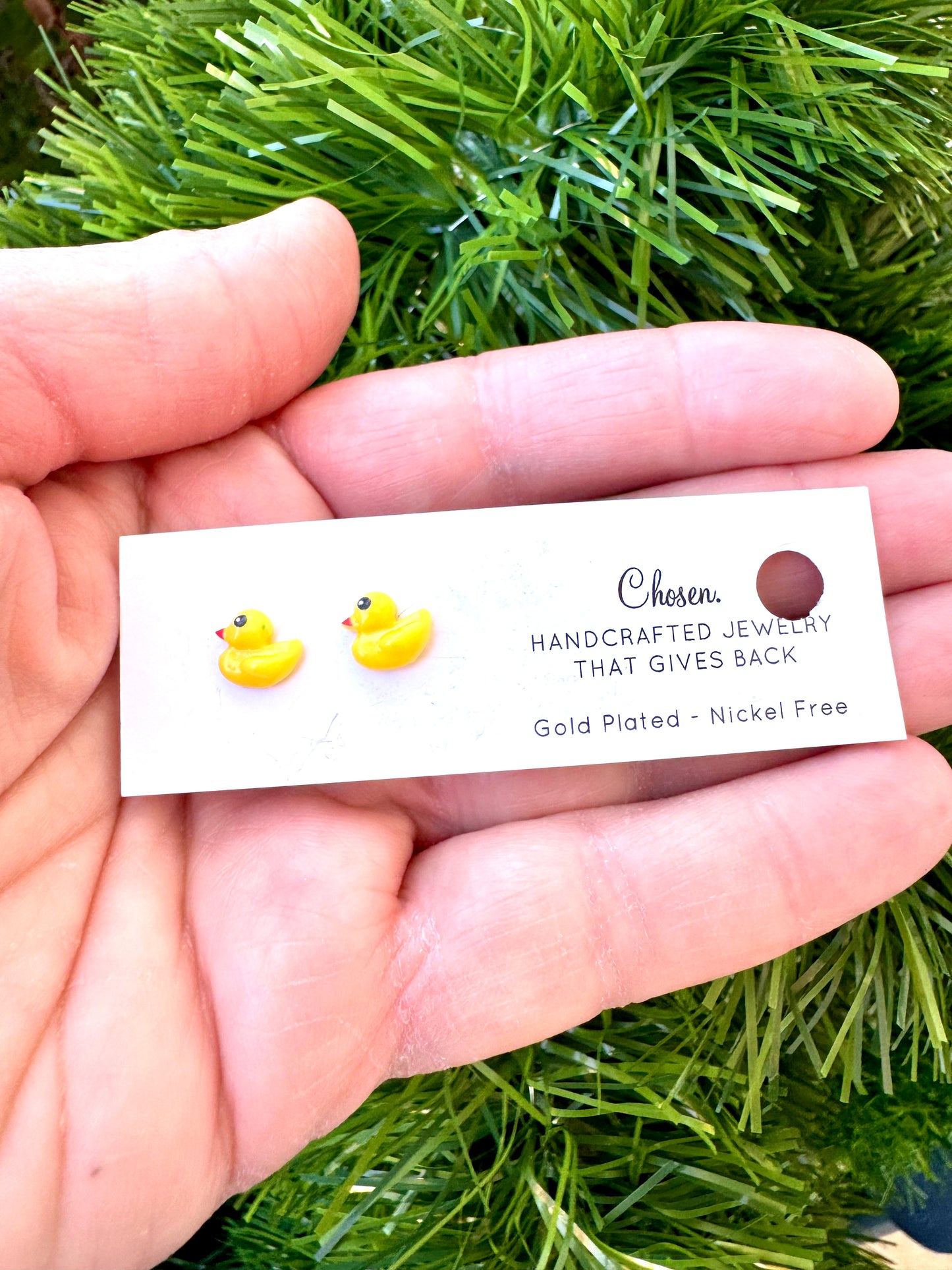 Rubber Ducky and Friends Gold Plated Earring Collection