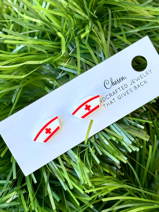 Nursing Gold Plated Studs