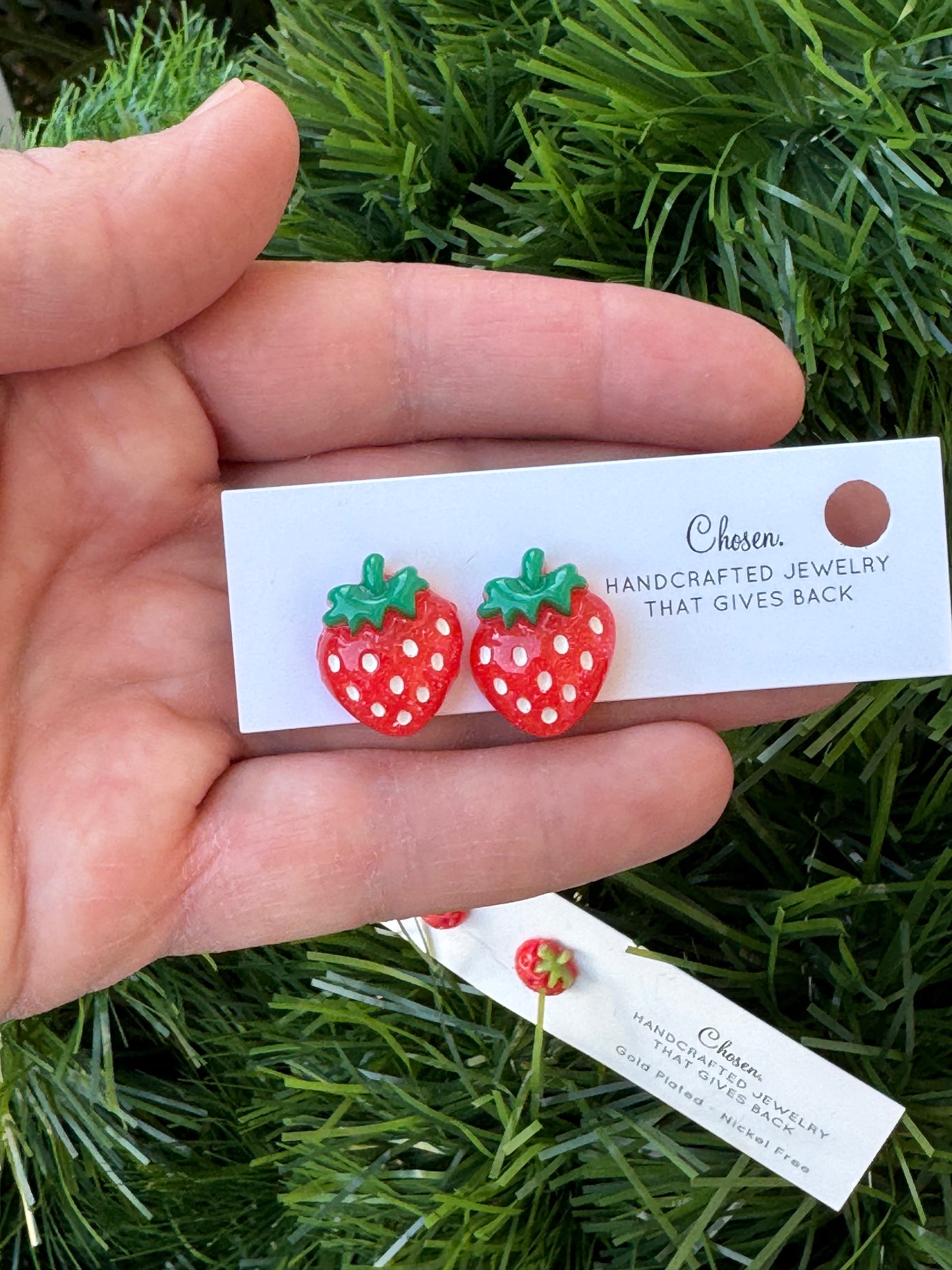 Strawberry Gold Plated Stud Collection