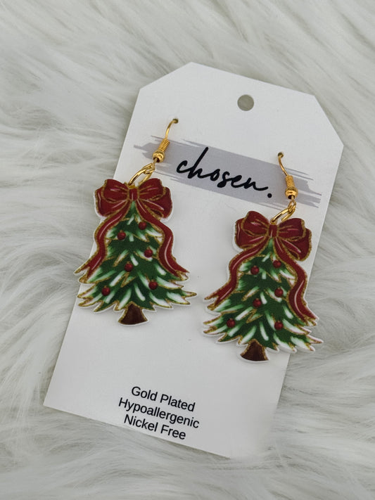 Evergreen Traditions Acrylic Earrings