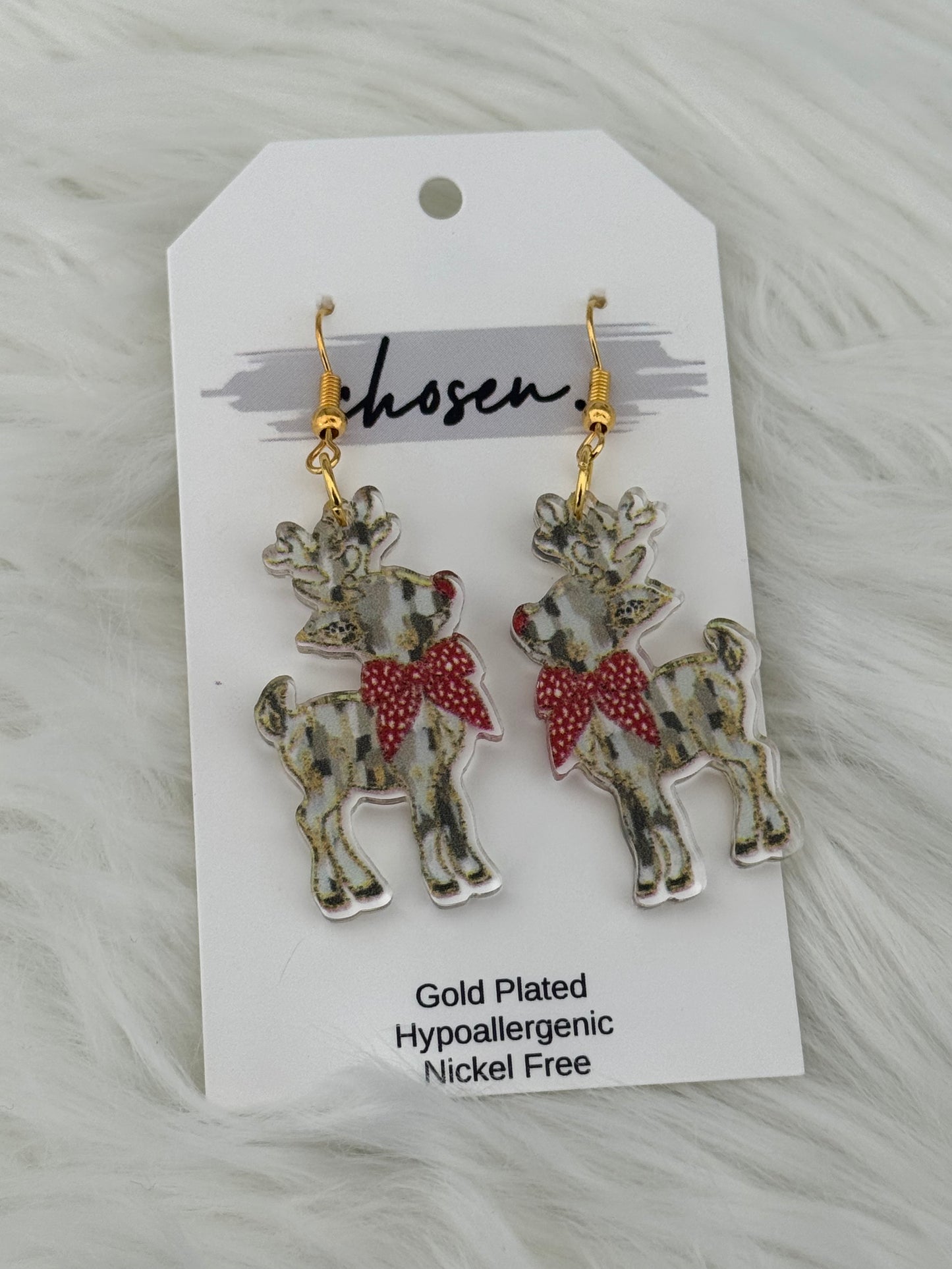 Rudolf Acrylic Earrings