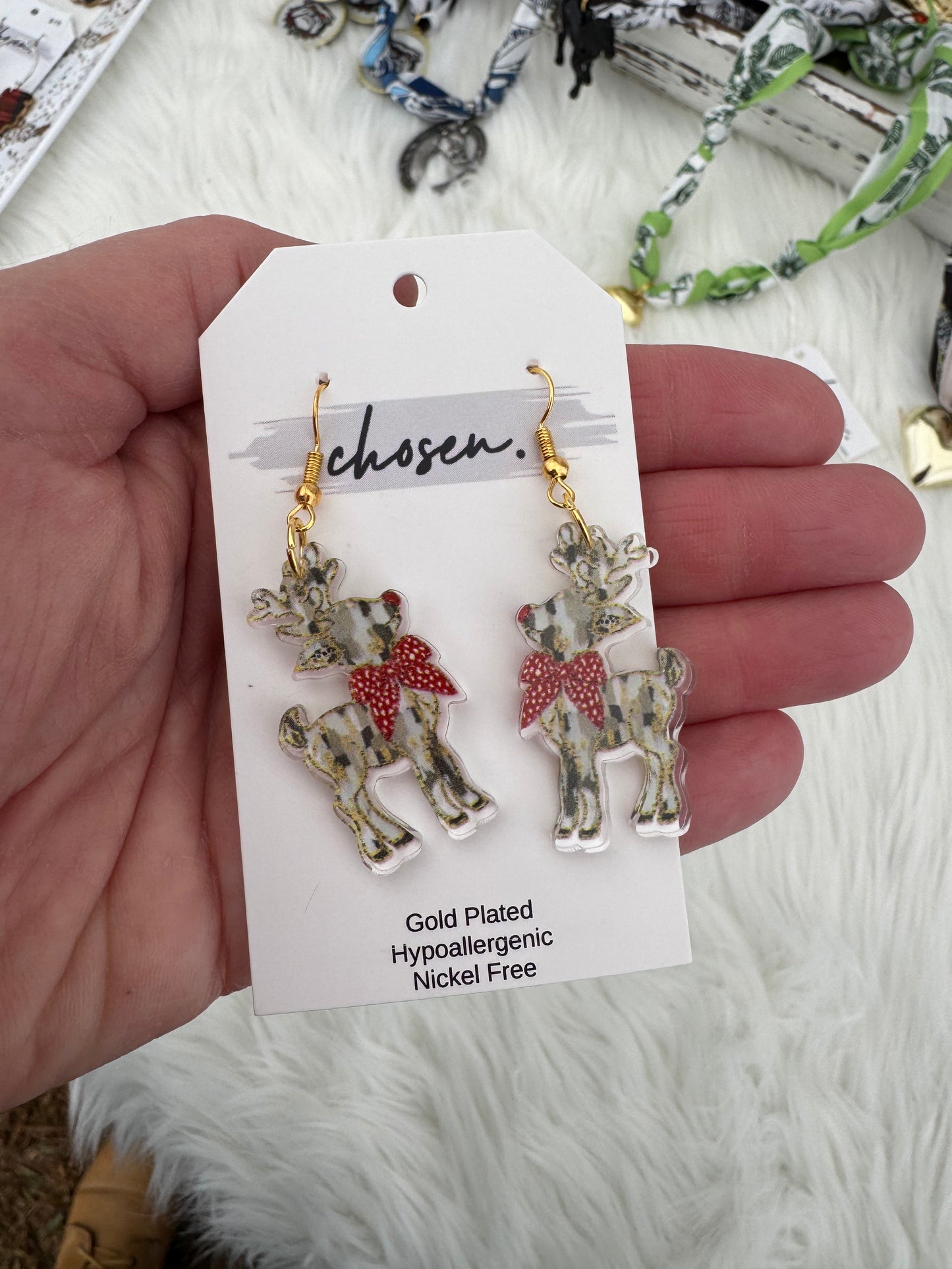 Rudolf Acrylic Earrings