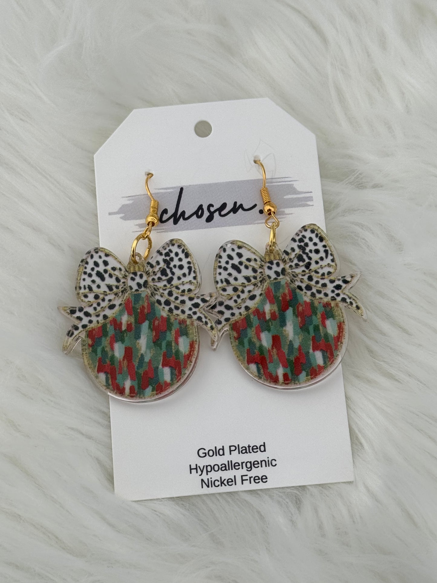 The Claire Christmas Ornament Earrings