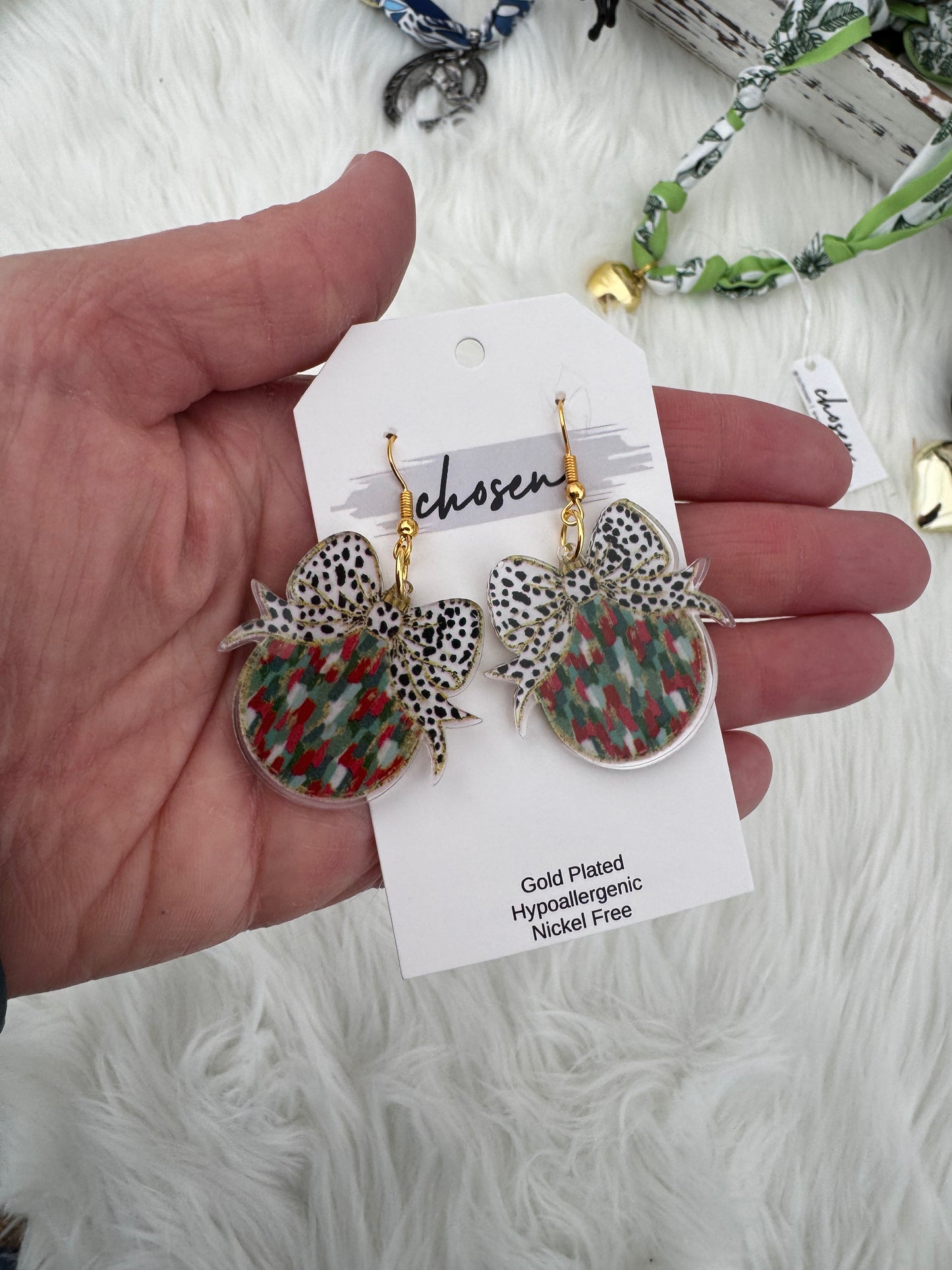 The Claire Christmas Ornament Earrings