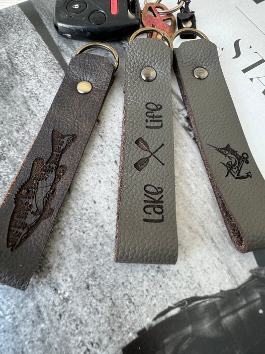 Outdoor Life Leather Keychains