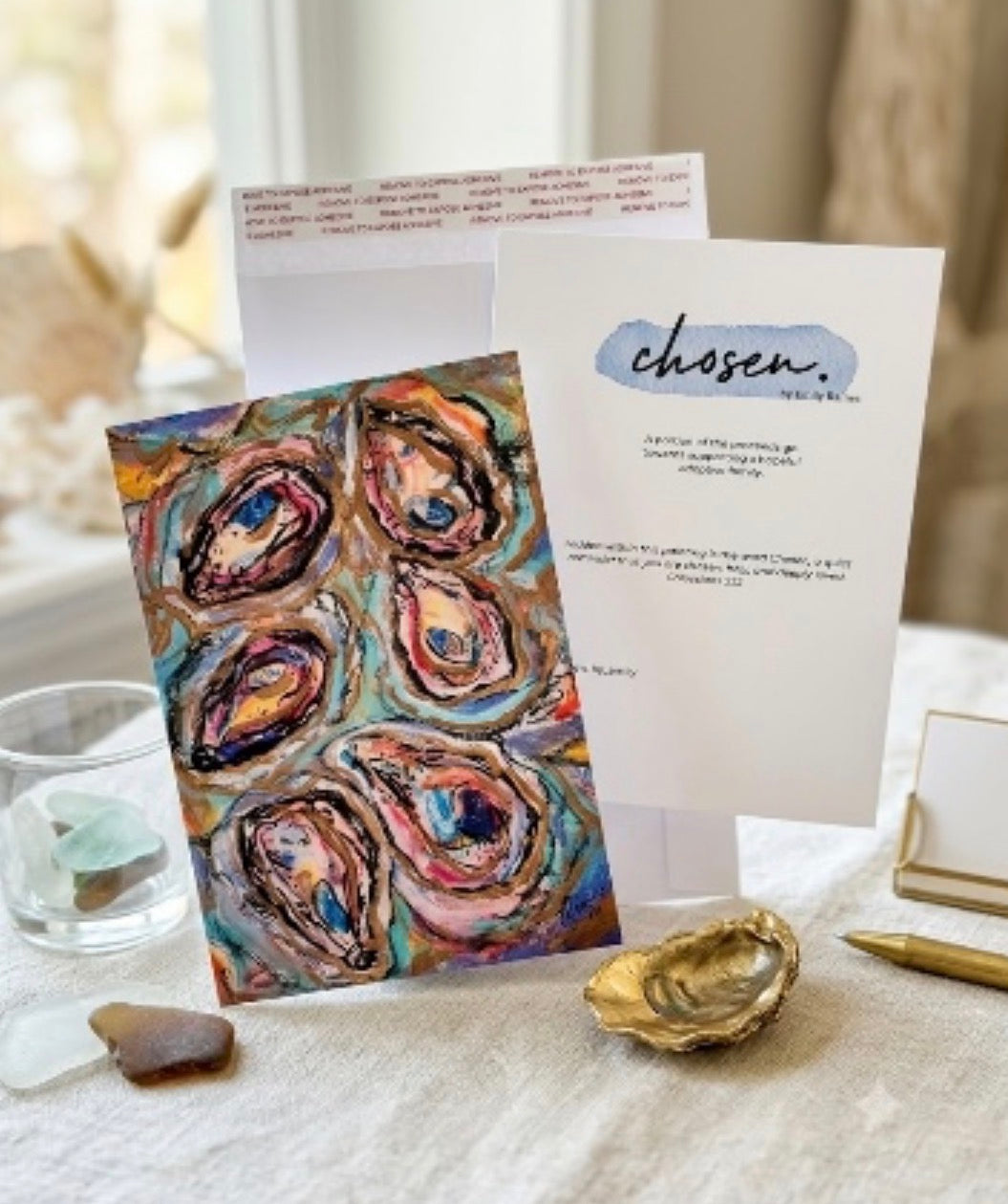 Colorful Oyster Blank Greeting Card