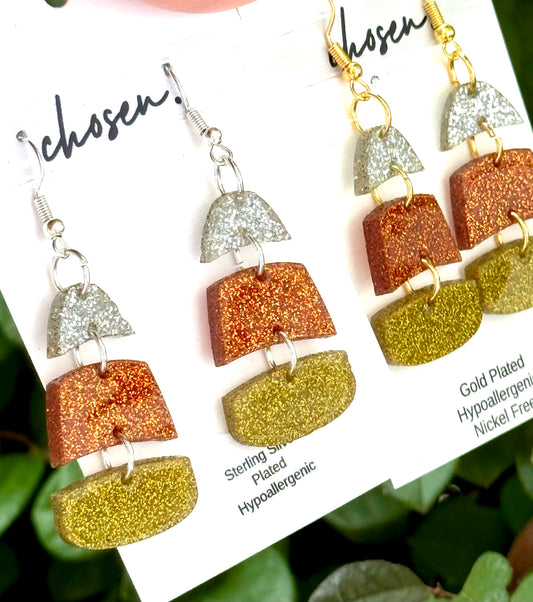 Candy Corn Earrings