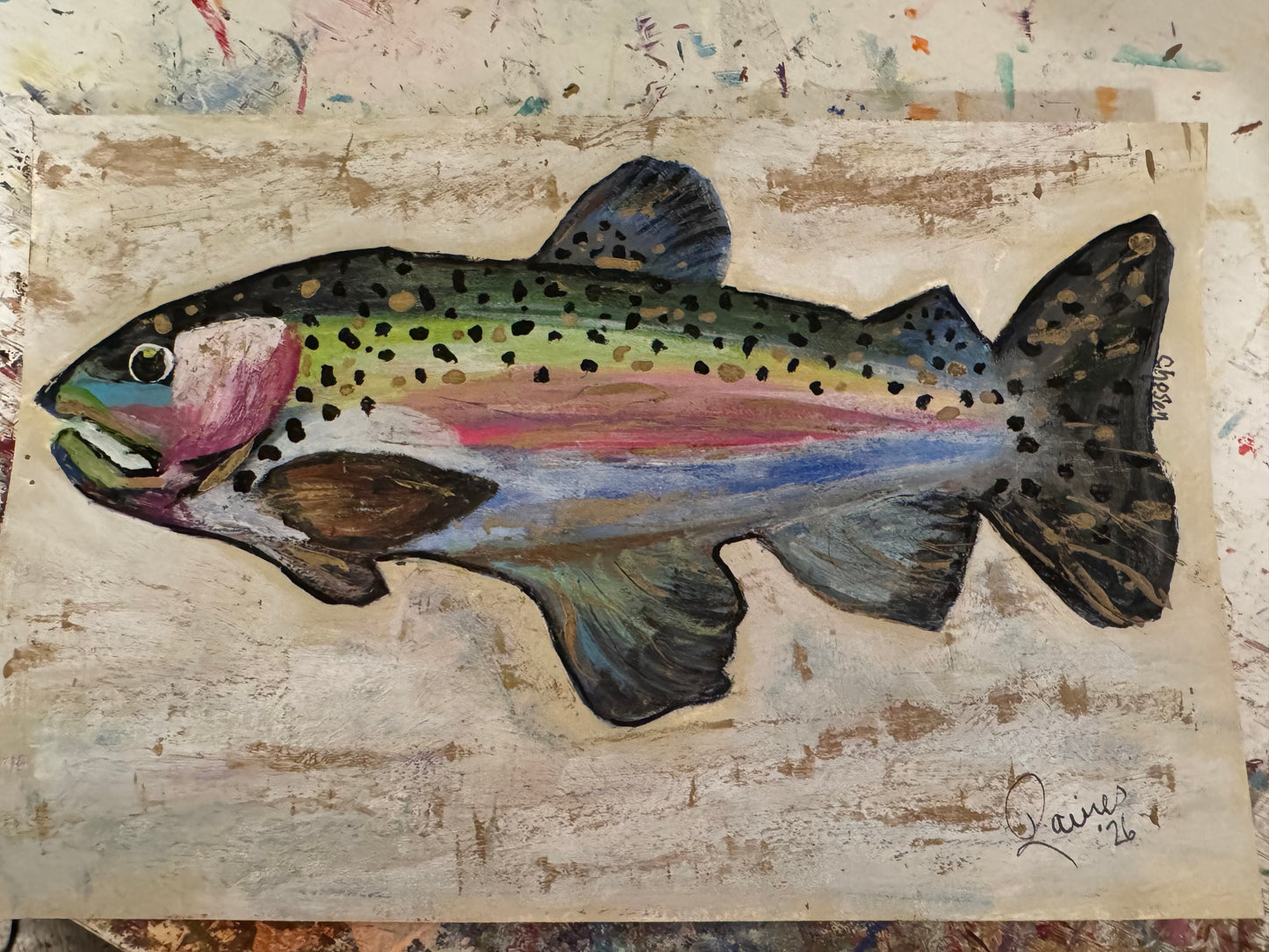 Rainbow Trout Origin7al Painting